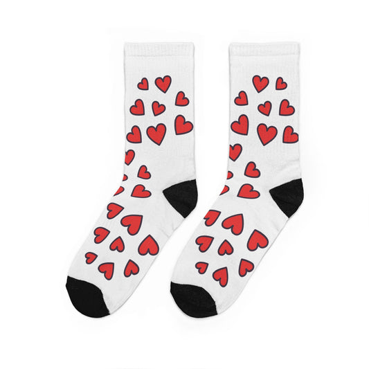 Heart Pattern Crew Socks (Adult)