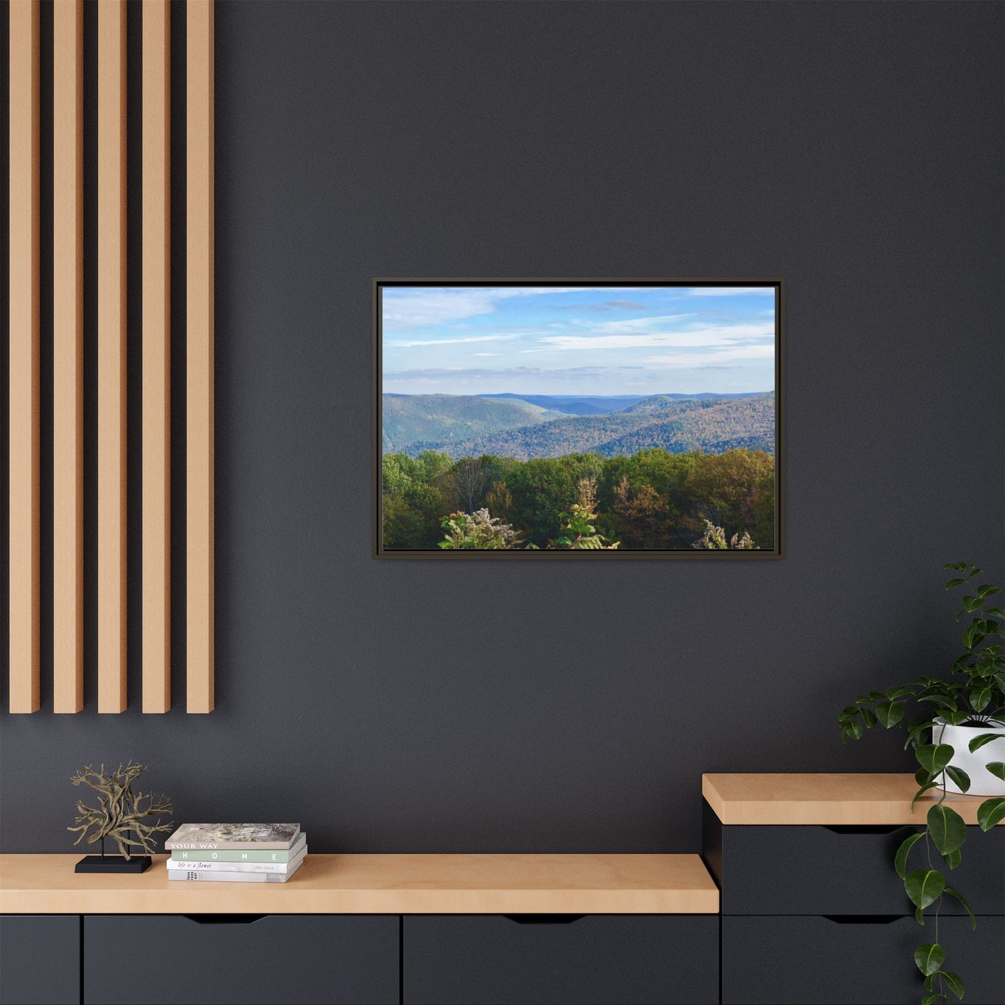Canvas Print in Frame - Layered Mountainscape (original photograph by Kind River Studio)