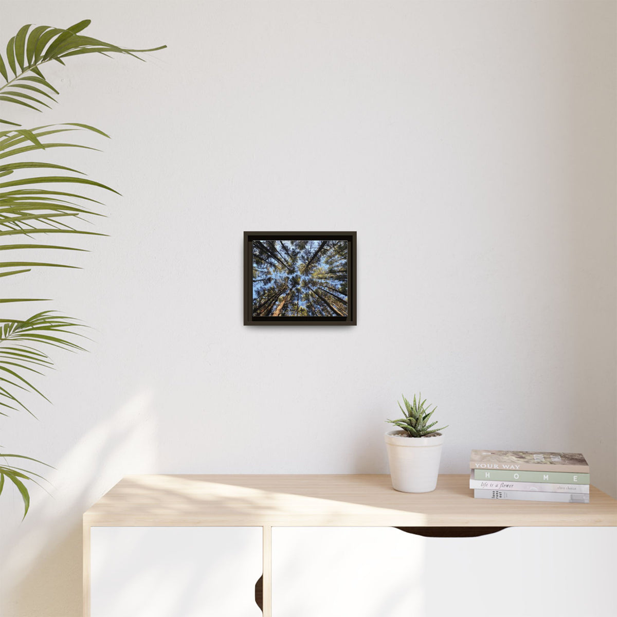Forest Canopy Matte Canvas Framed Print (original photography by Kind River Studio)