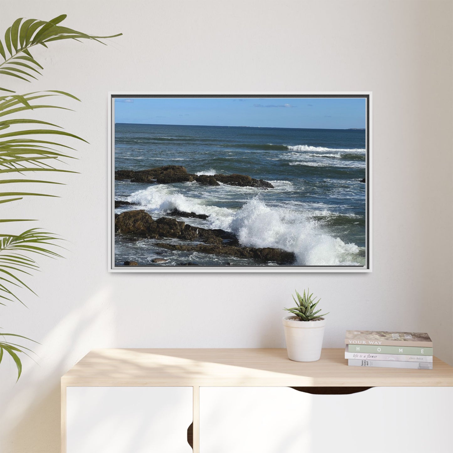 Canvas Print in Frame - Coastal Waves (original photograph by Kind River Studio)