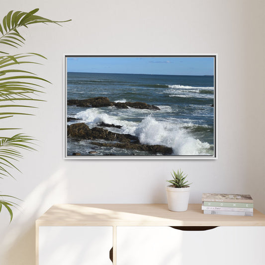 Canvas Print in Frame - Coastal Waves (original photograph by Kind River Studio)