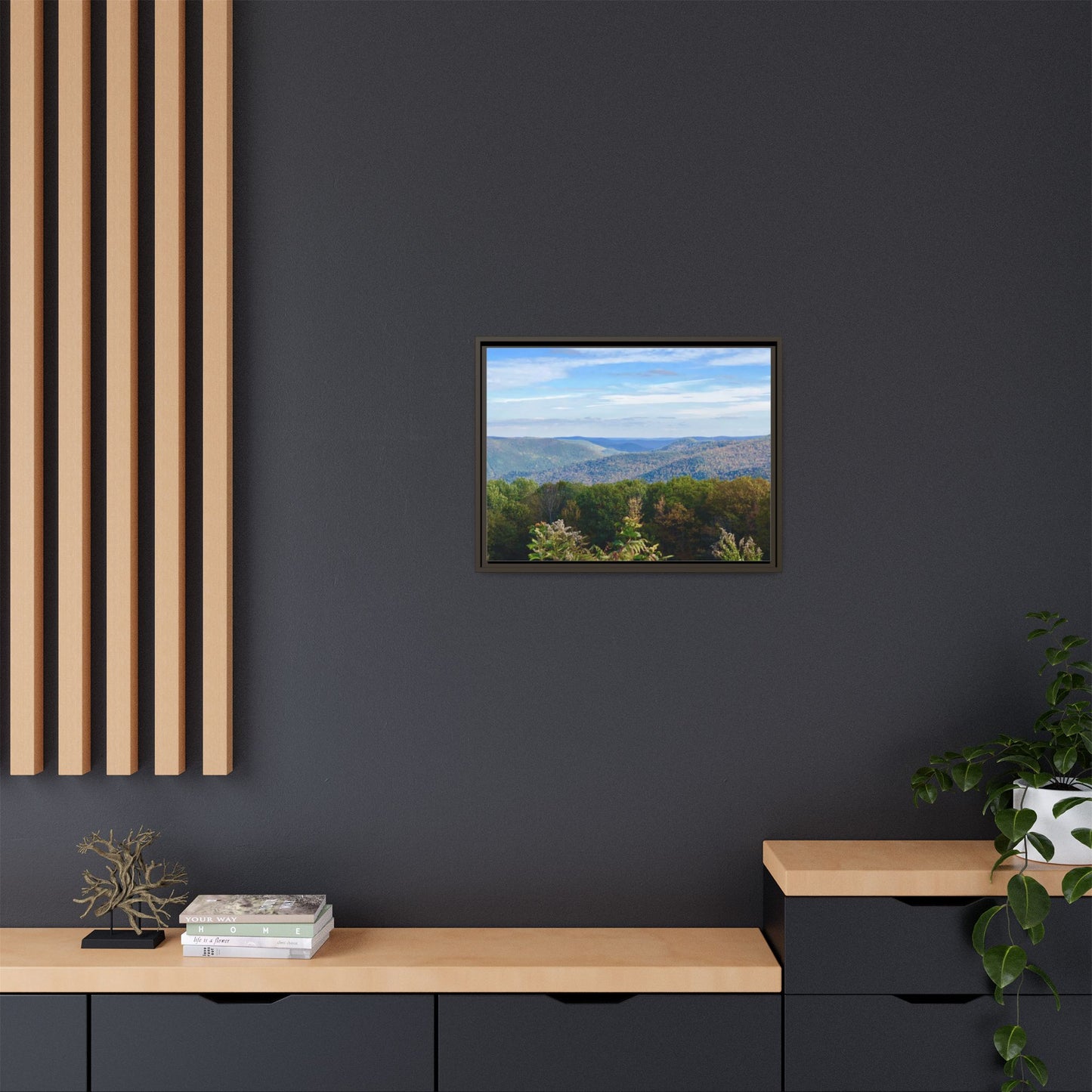 Canvas Print in Frame - Layered Mountainscape (original photograph by Kind River Studio)