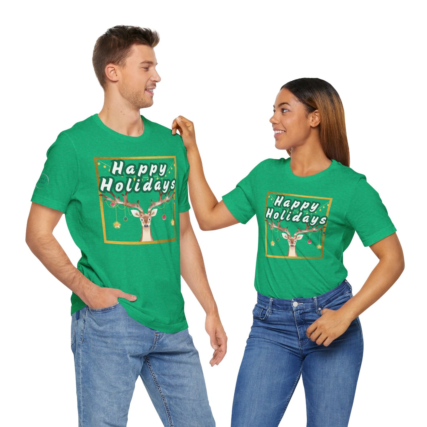 Tee - Short Sleeve (Adult) - Happy Holidays Deer