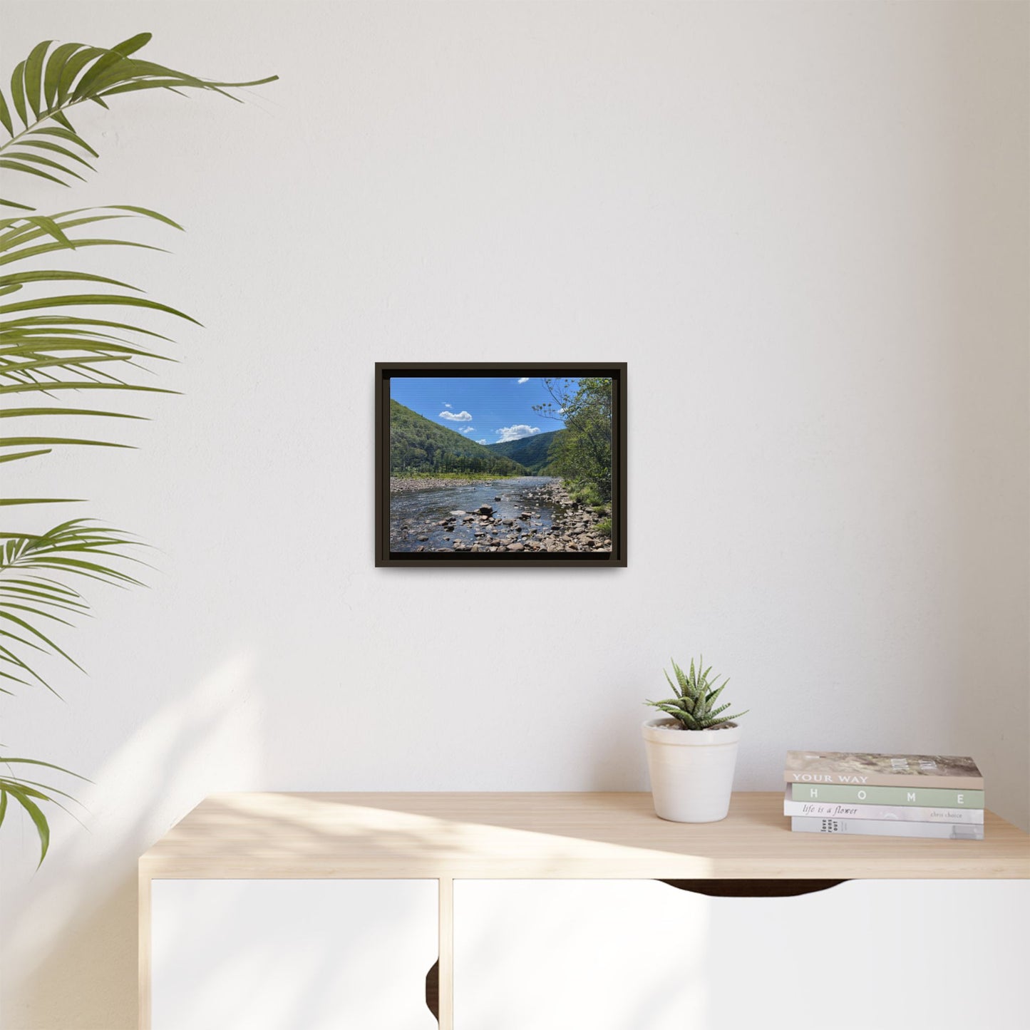 Canvas Print in Frame - Sparkling Riverside (original photograph by Kind River Studio)