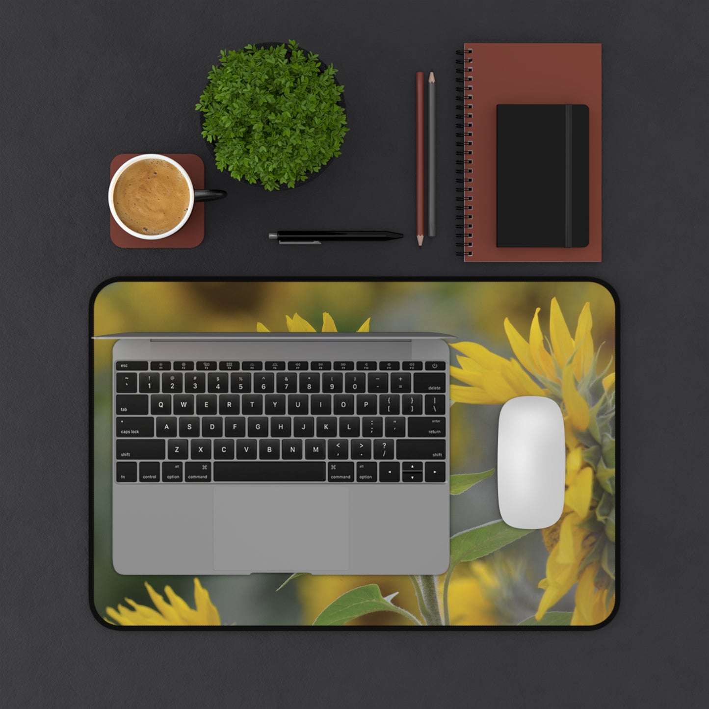 Sunflower Field Desk Mat  (original photograph by Kind River Studio)
