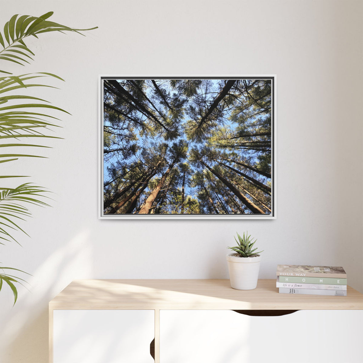 Forest Canopy Matte Canvas Framed Print (original photography by Kind River Studio)