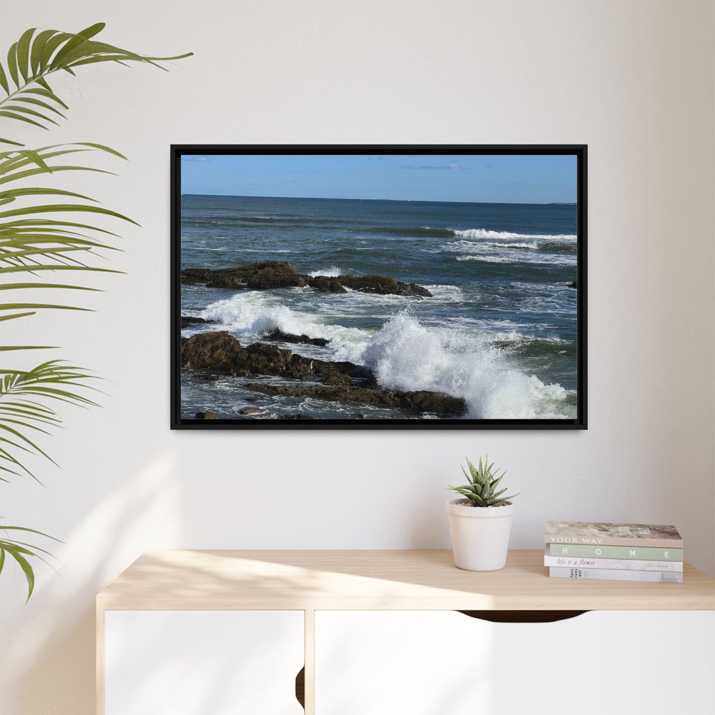 Canvas Print in Frame - Coastal Waves (original photograph by Kind River Studio)