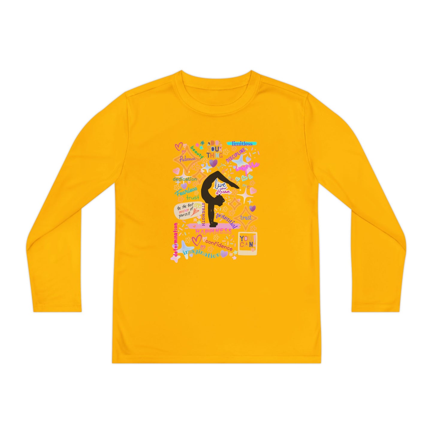 Tee - Long Sleeve (Youth) - Gymnast Positive Affirmations