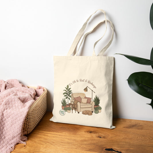 Canvas Tote - It's Ok to Rest & Recharge
