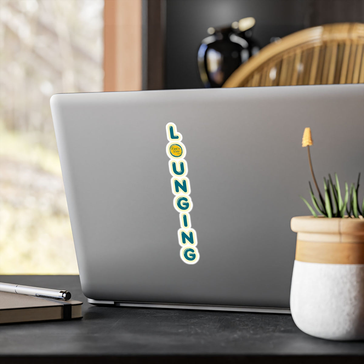 LOUNGING Vertical Vinyl Decal – Kiss-Cut Sticker