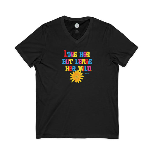 Leave Her Wild - V Neck Tee (Adult)