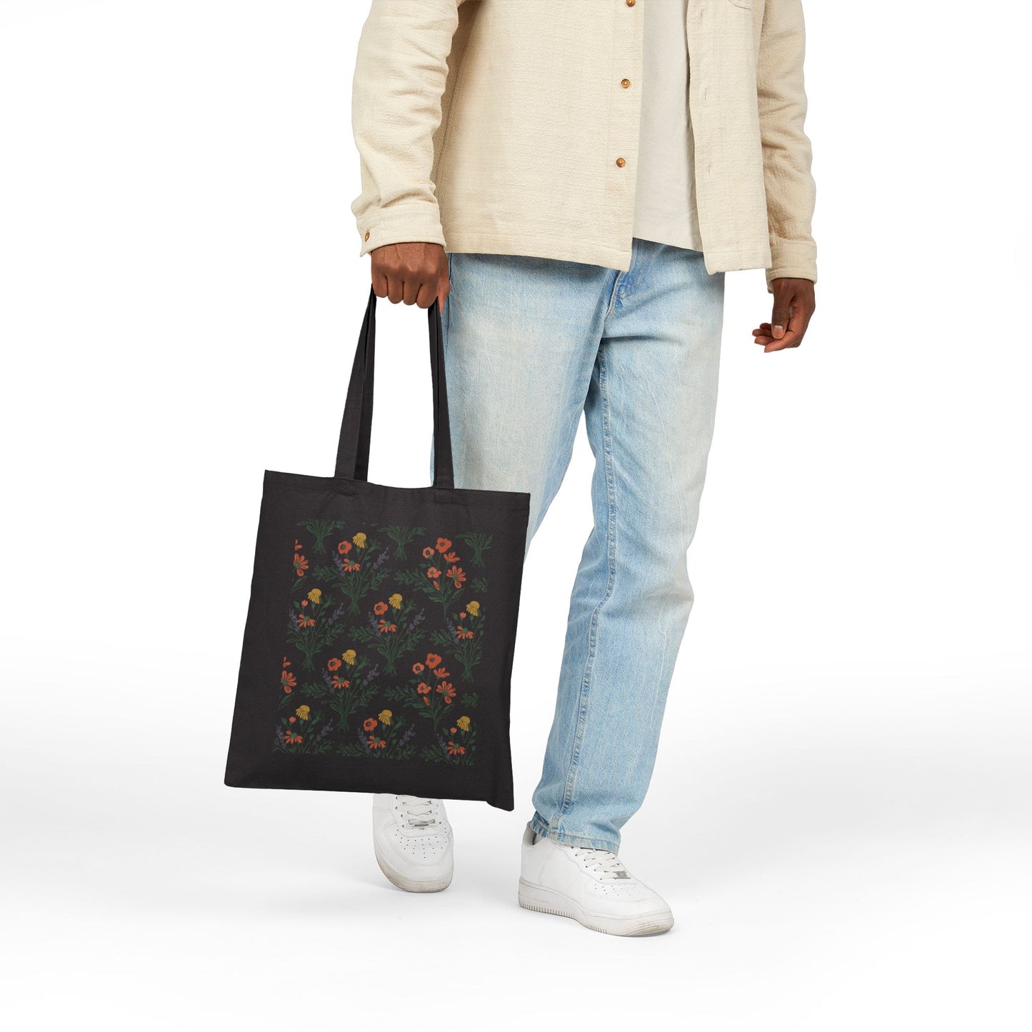 Rustic Floral Pattern Tote