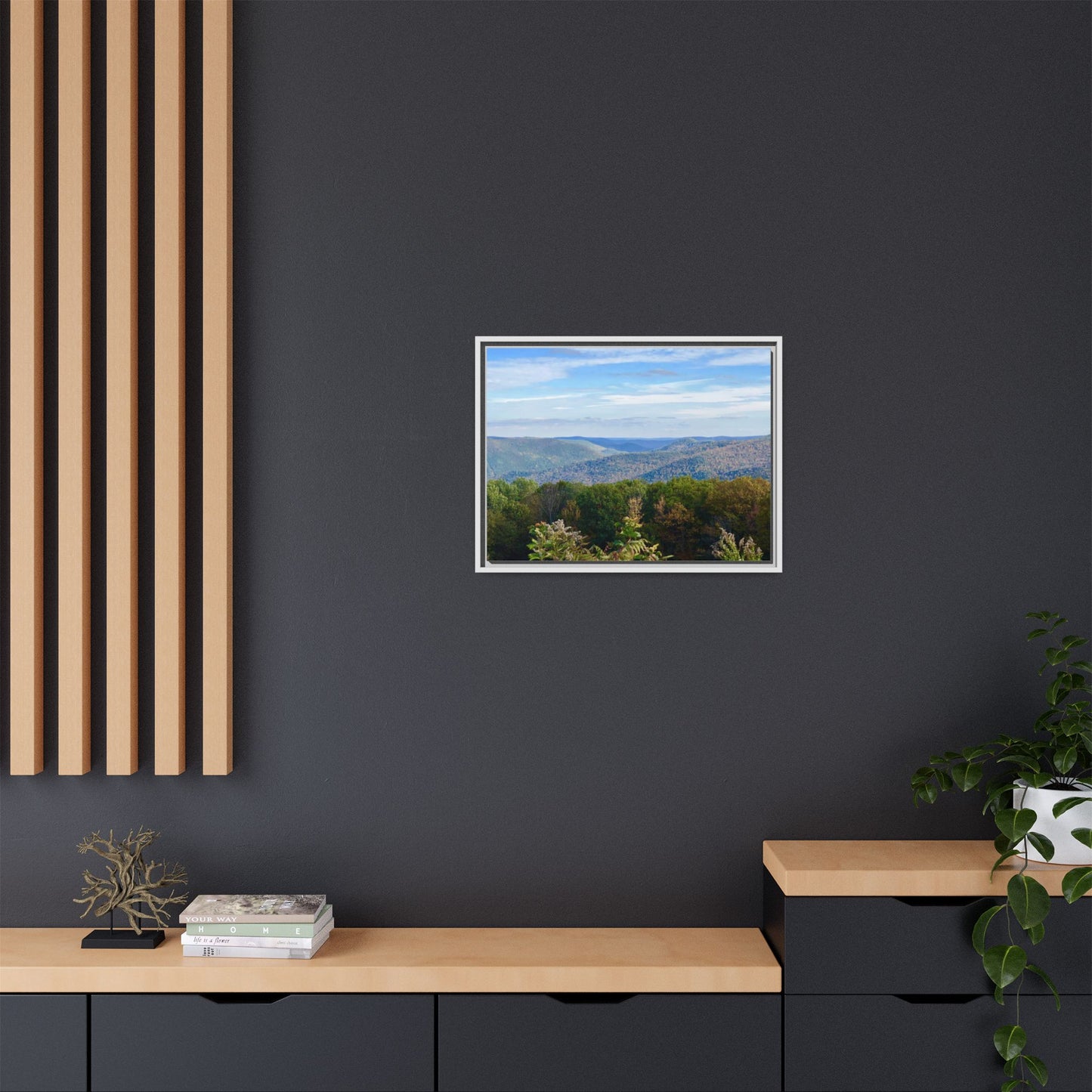 Canvas Print in Frame - Layered Mountainscape (original photograph by Kind River Studio)