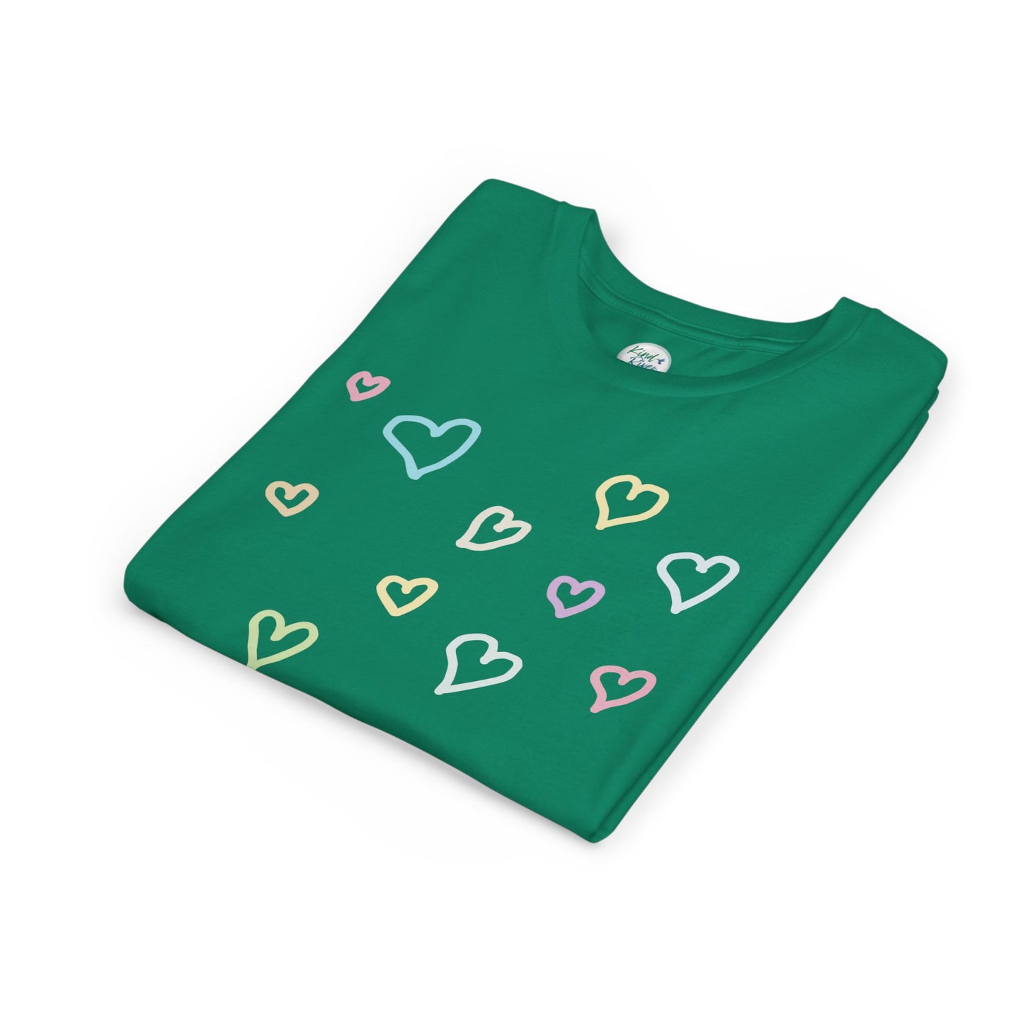Pastel Hand Drawn Hearts Tee (Youth)