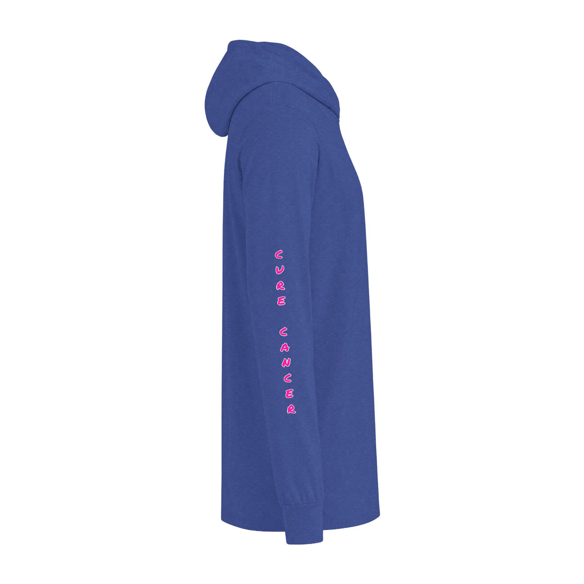 Fighting for a Cure Awareness/Research Hooded Long Sleeve Tee (Adult) — "Funding+Research+Science=Cure"