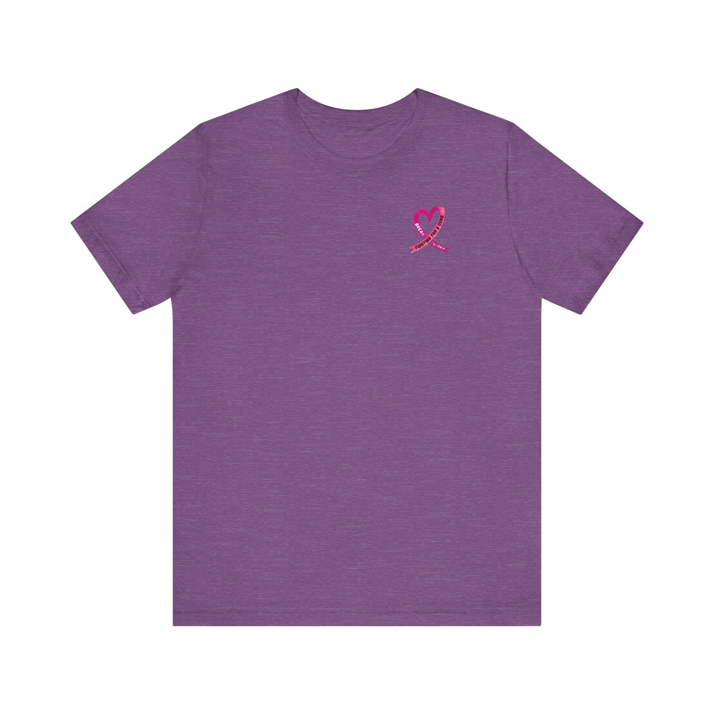 Tee - Short Sleeve (Adult) - Heart Ribbon Breast Cancer