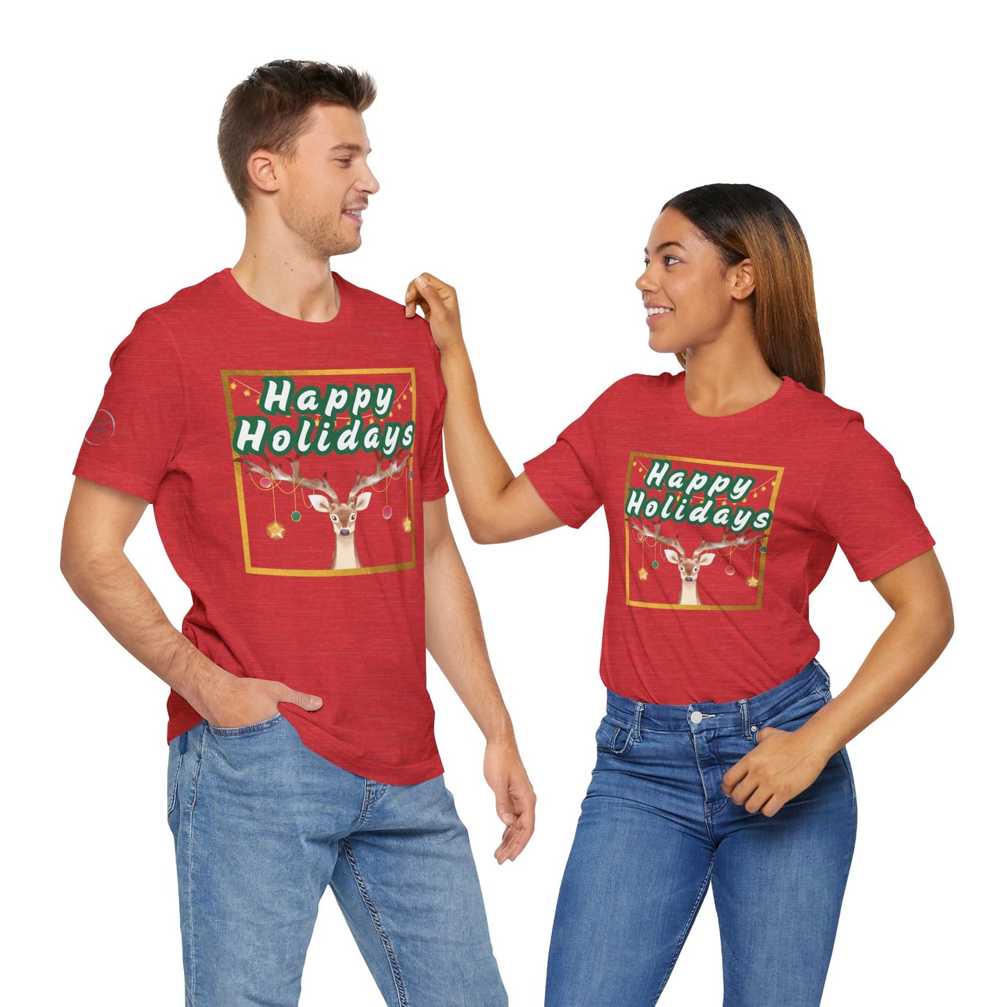 Tee - Short Sleeve (Adult) - Happy Holidays Deer