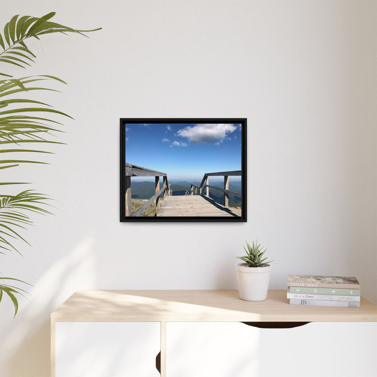 Quiet Descent Framed Matte Canvas Print