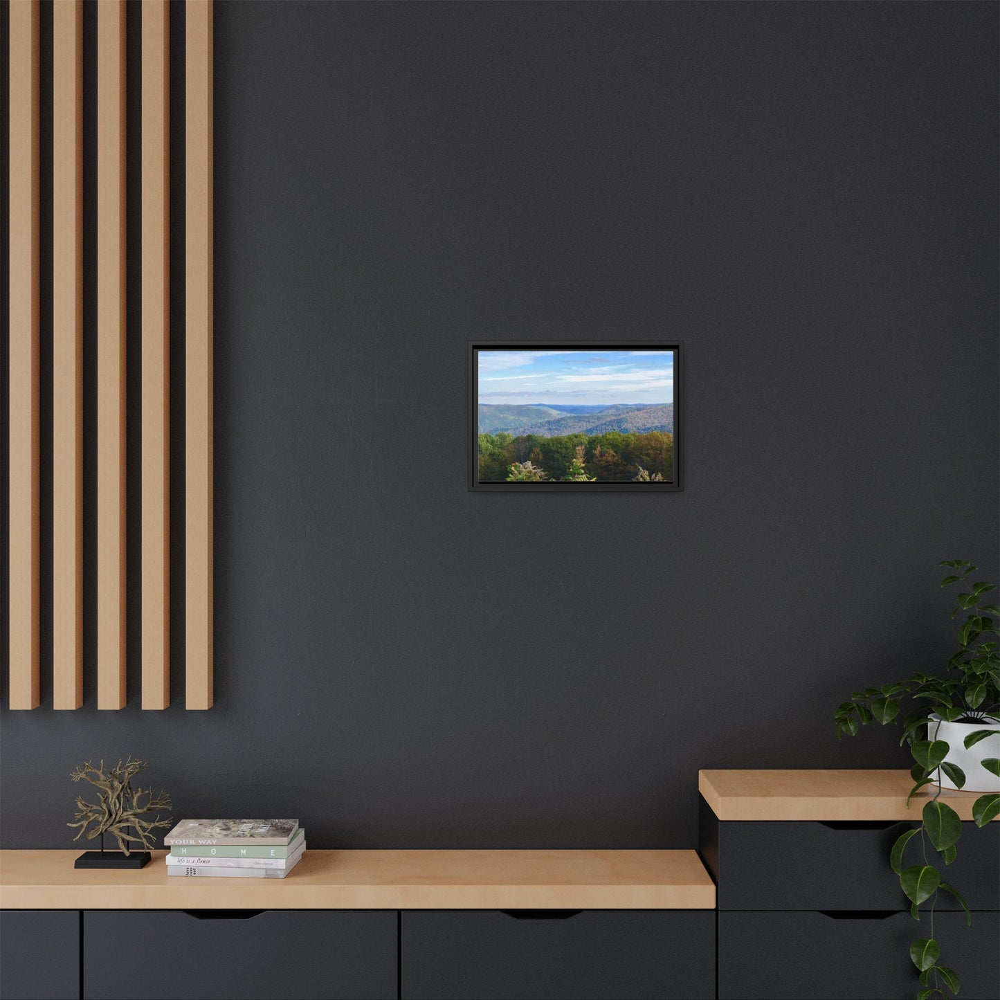 Canvas Print in Frame - Layered Mountainscape (original photograph by Kind River Studio)