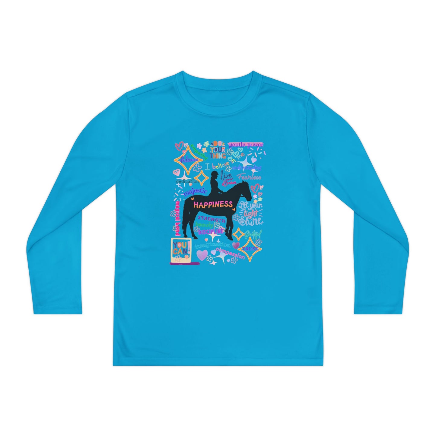 Tee - Long Sleeve (Youth) - Equestrian Positive Affirmations