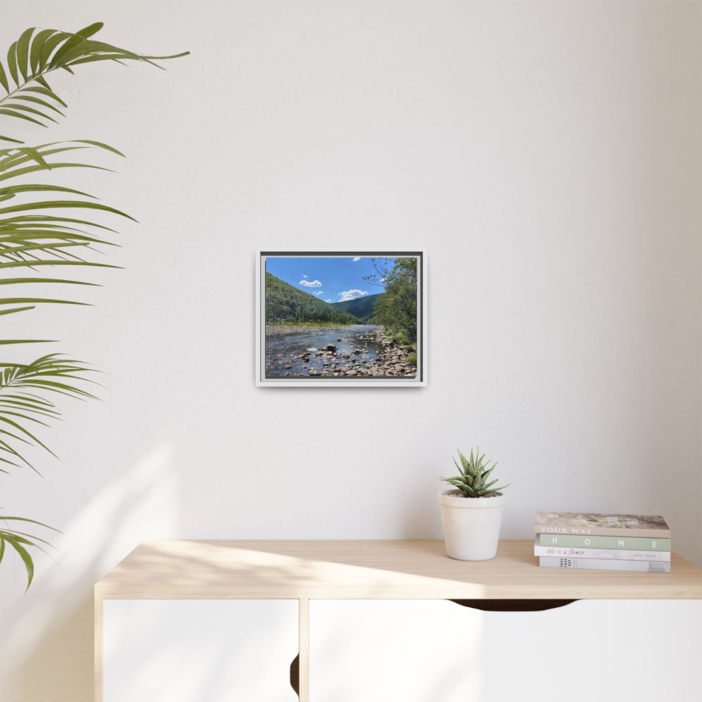 Canvas Print in Frame - Sparkling Riverside (original photograph by Kind River Studio)