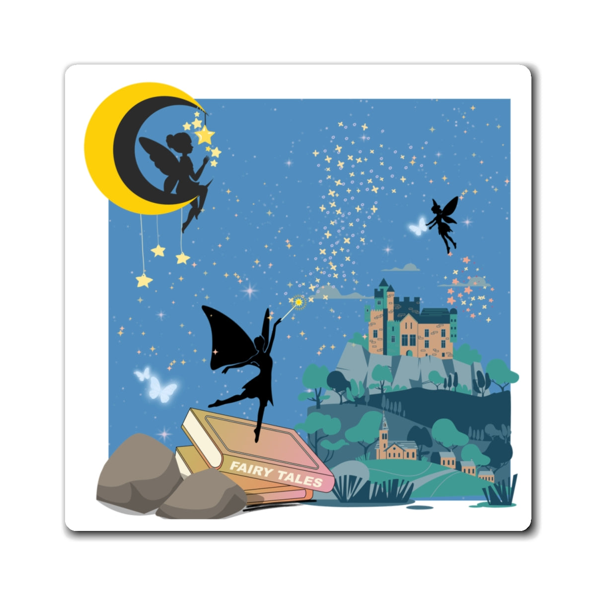 Magnet (Square | Flat) - Fairy Tales (Nighttime)