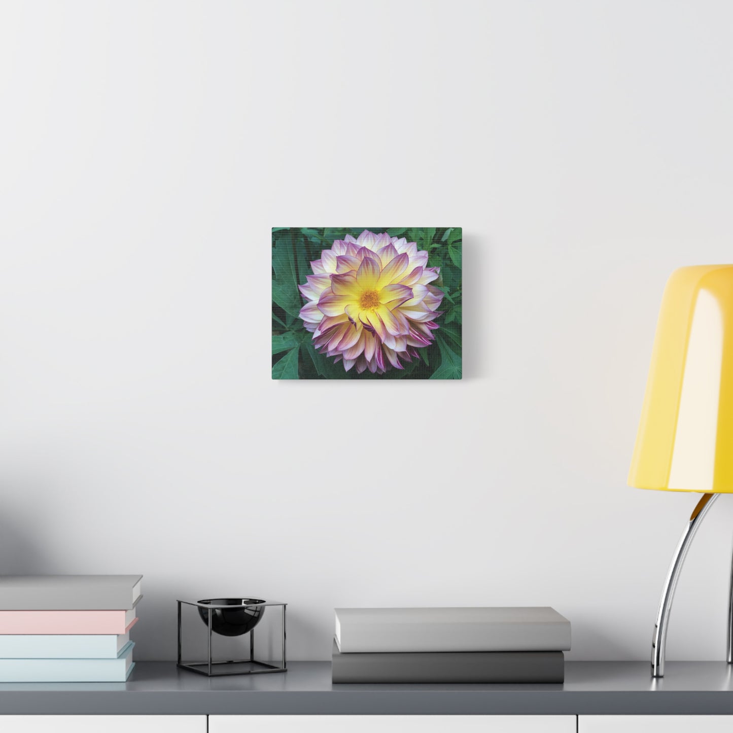 Pale Purple Dahlia Canvas Print (original photograph by Kind River Studio)