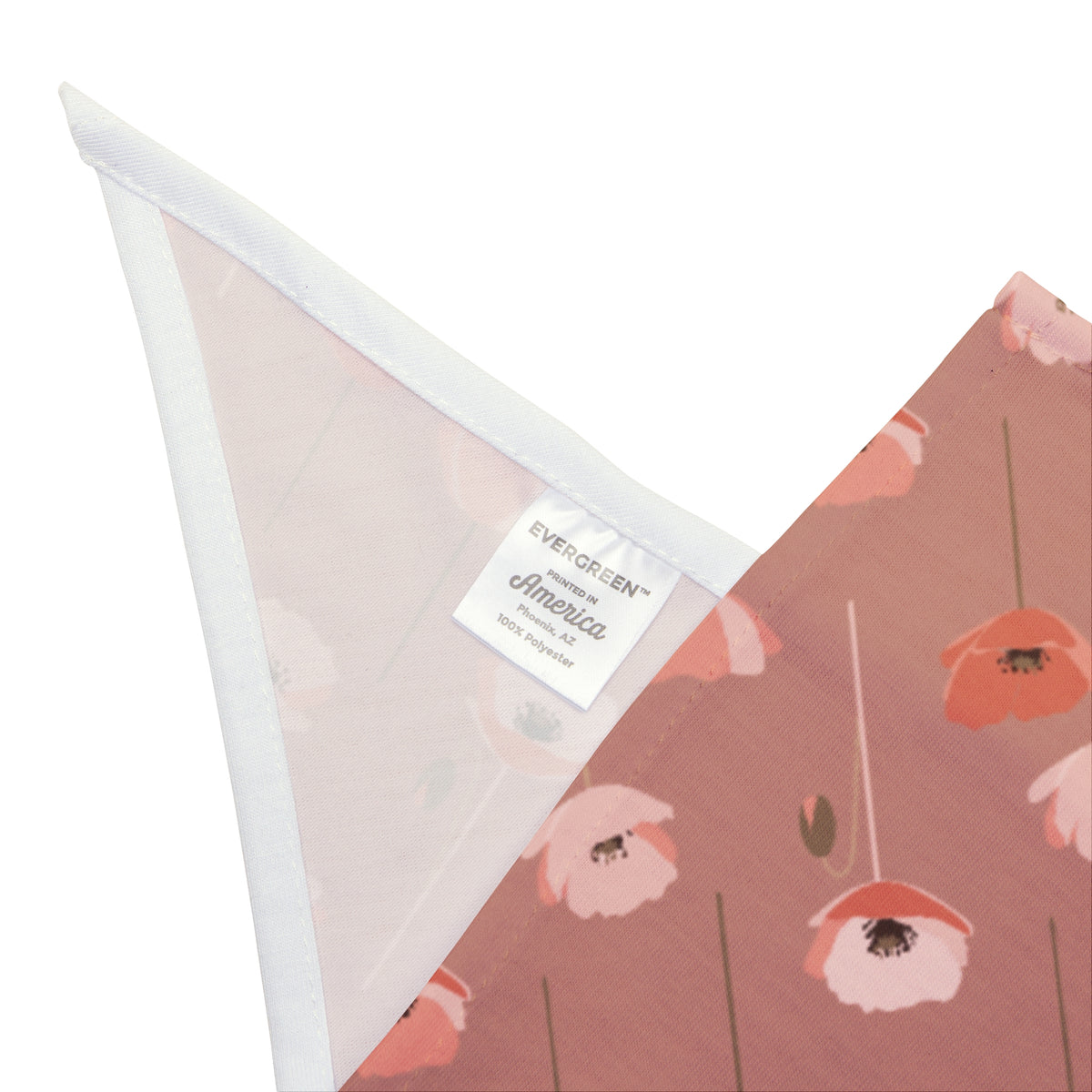 Floral Poppy Pet Bandana (single-sided)