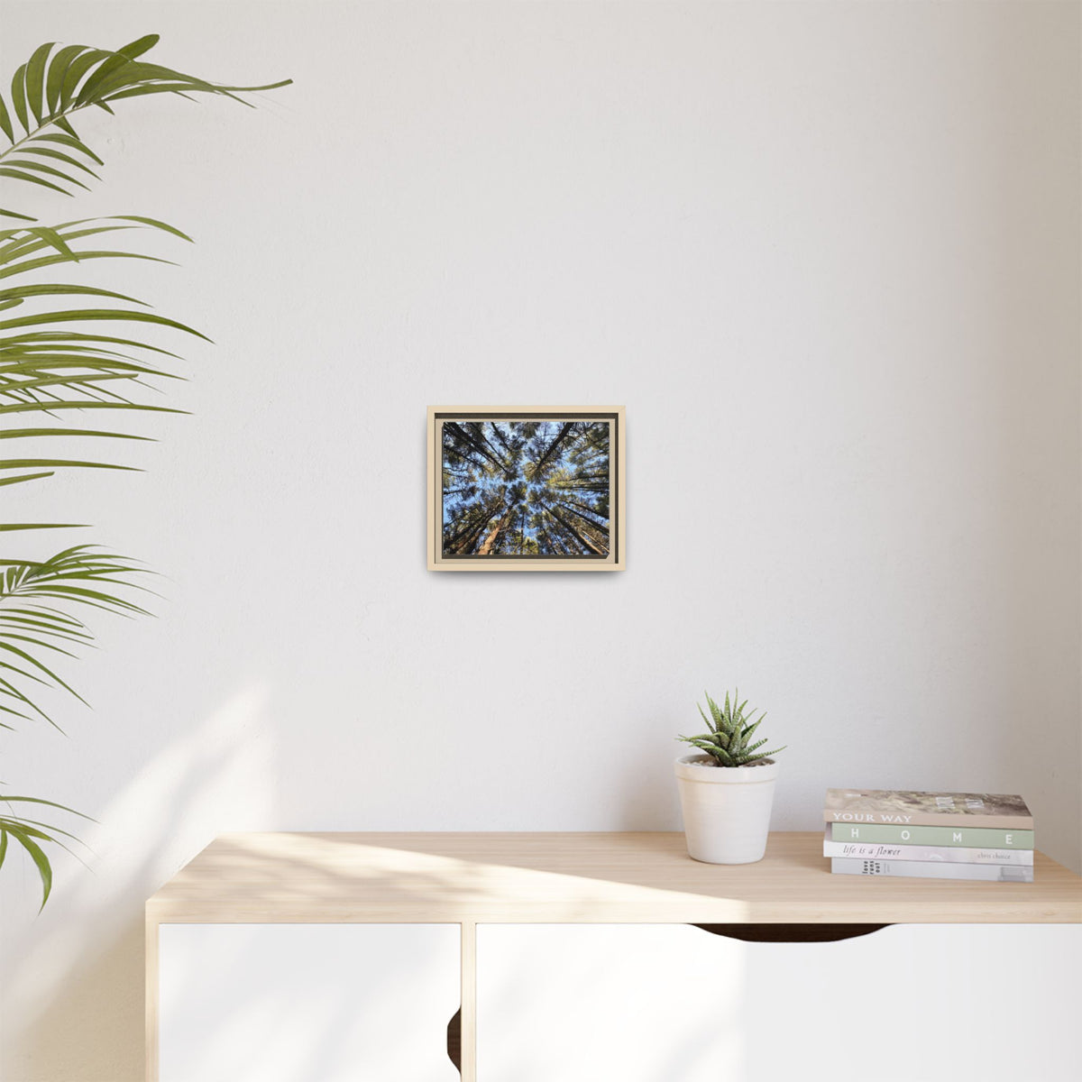 Forest Canopy Matte Canvas Framed Print (original photography by Kind River Studio)