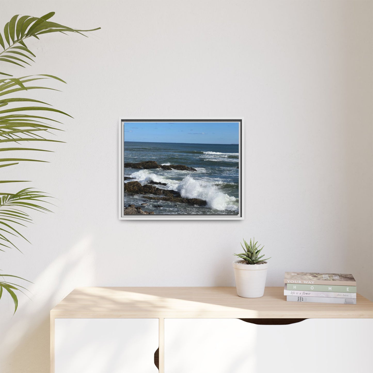 Canvas Print in Frame - Coastal Waves (original photograph by Kind River Studio)