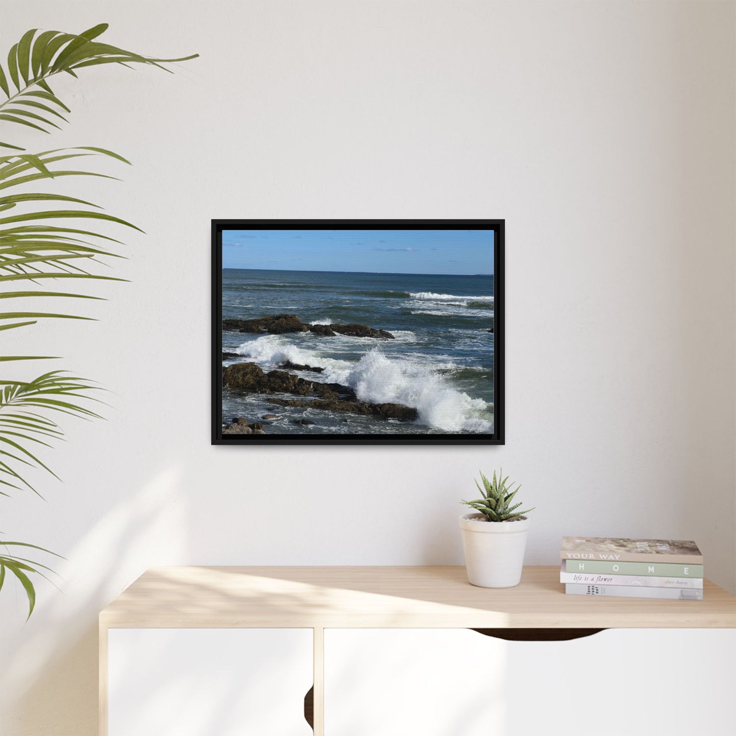 Canvas Print in Frame - Coastal Waves (original photograph by Kind River Studio)