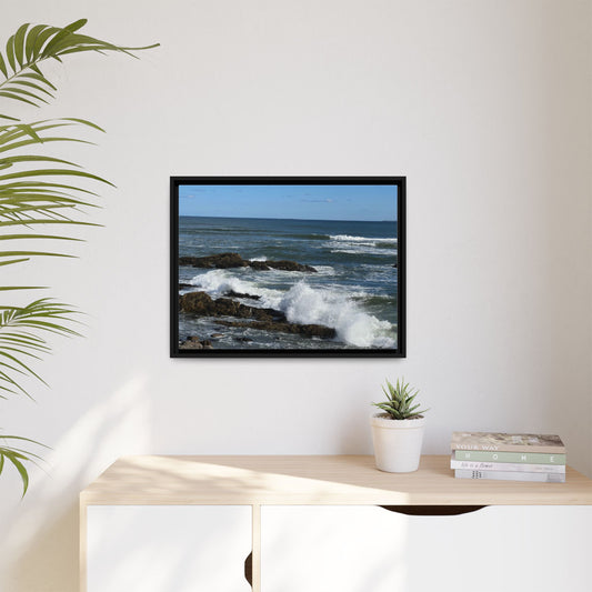 Canvas Print in Frame - Coastal Waves (original photograph by Kind River Studio)