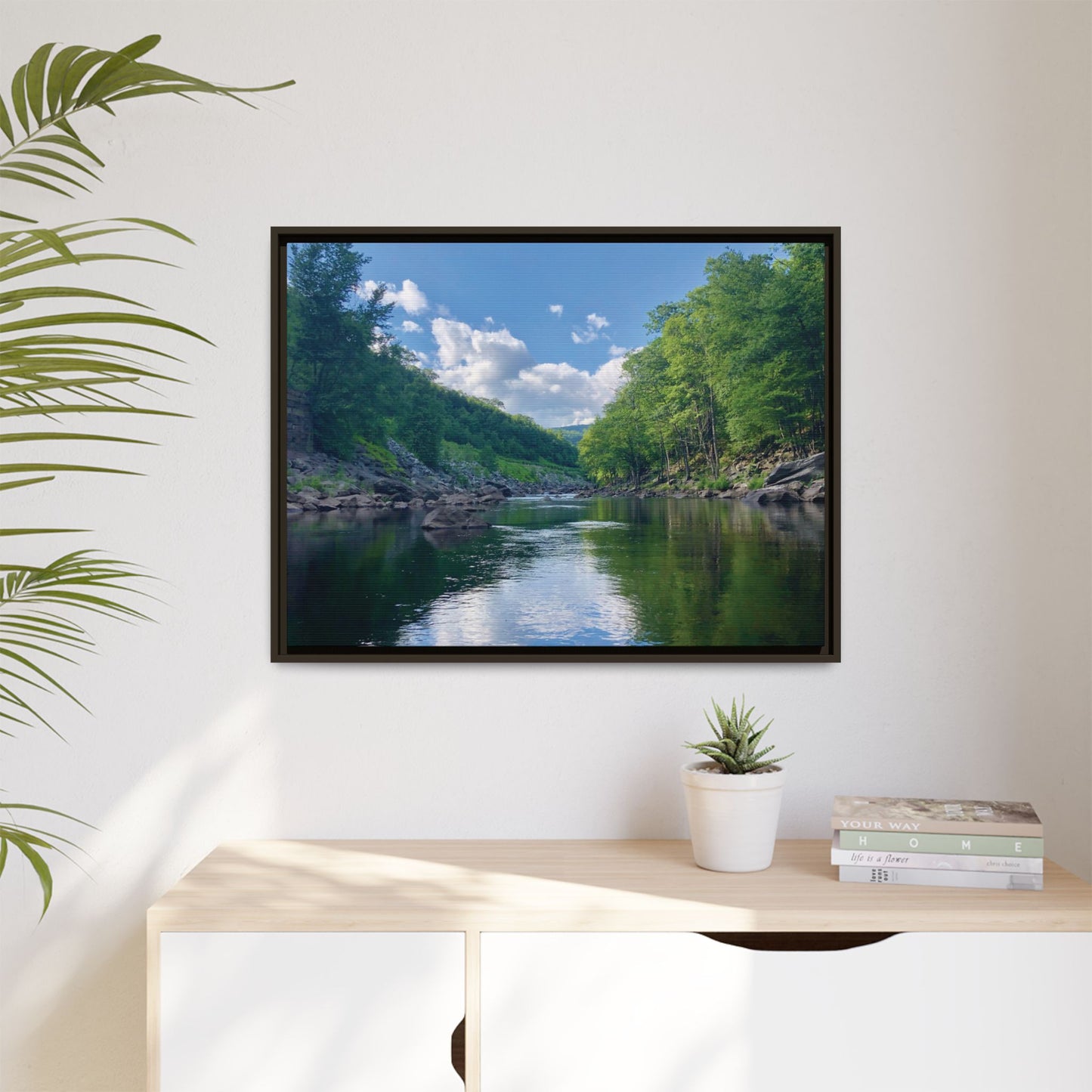 Canvas Print in Frame - Calm River Waters (original photograph by Kind River Studio)