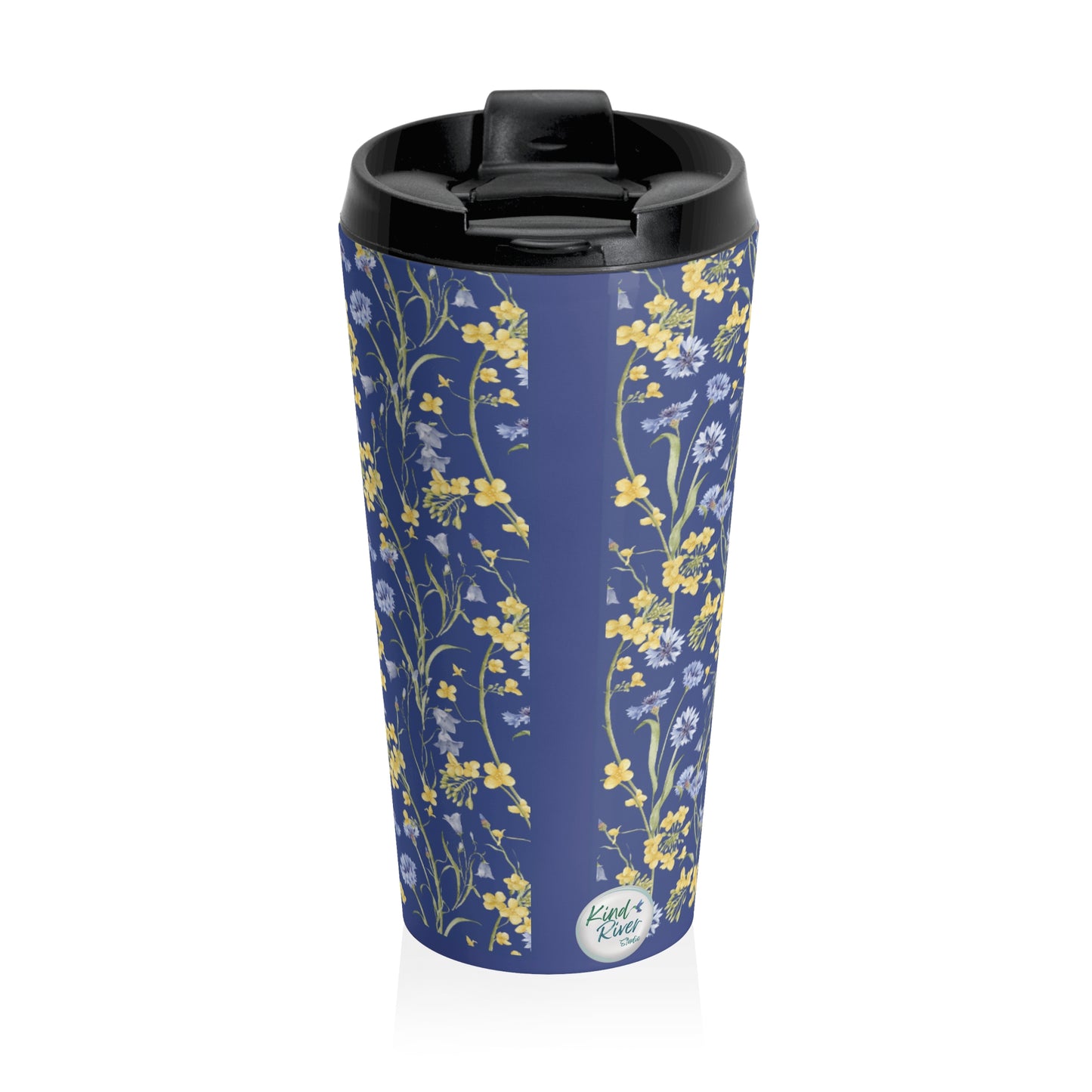 Blue & Yellow Wildflowers Travel Mug