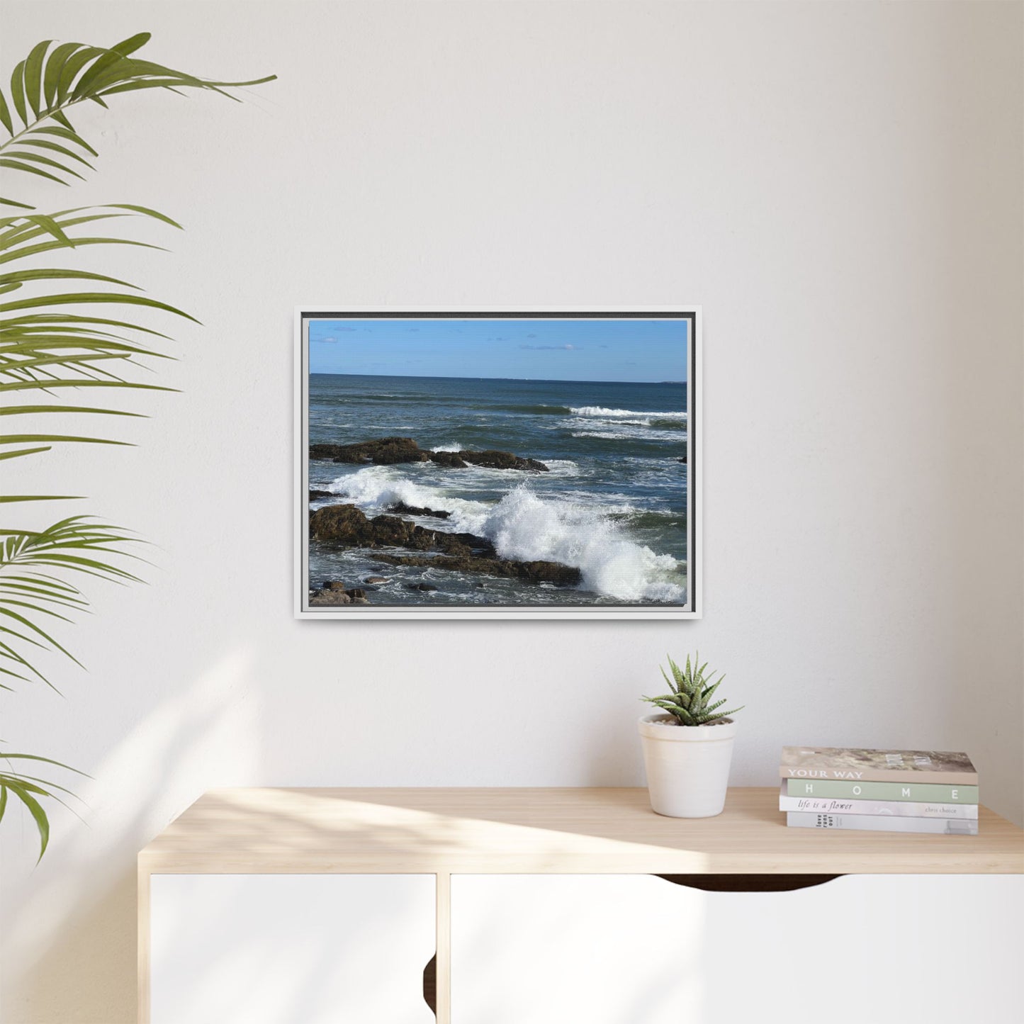 Canvas Print in Frame - Coastal Waves (original photograph by Kind River Studio)