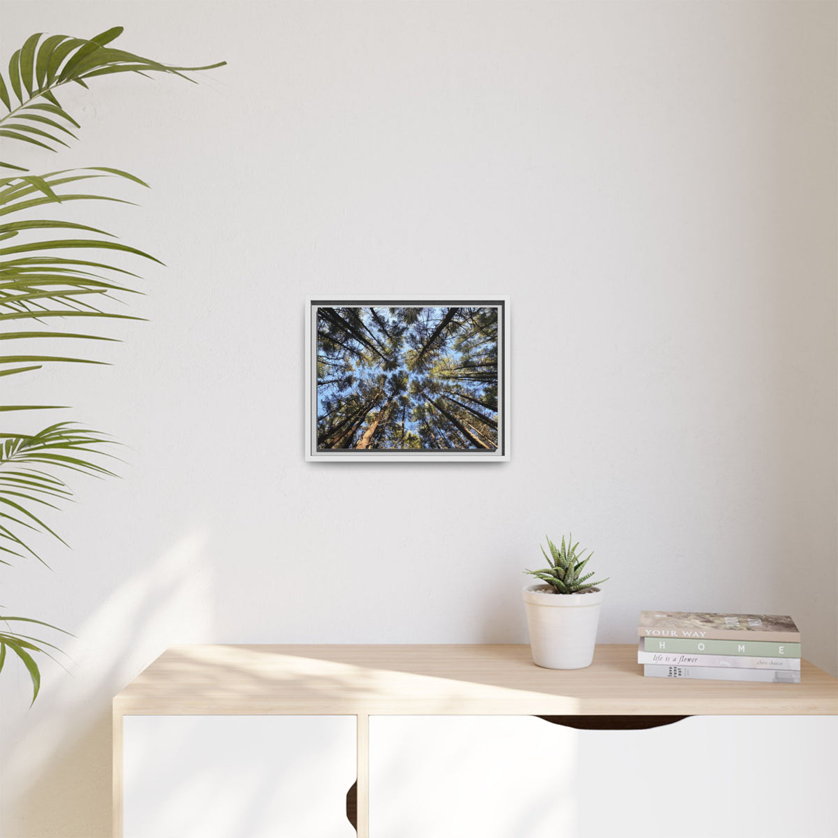 Forest Canopy Matte Canvas Framed Print (original photography by Kind River Studio)