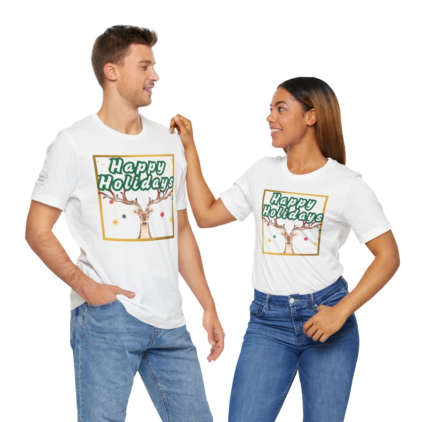 Tee - Short Sleeve (Adult) - Happy Holidays Deer