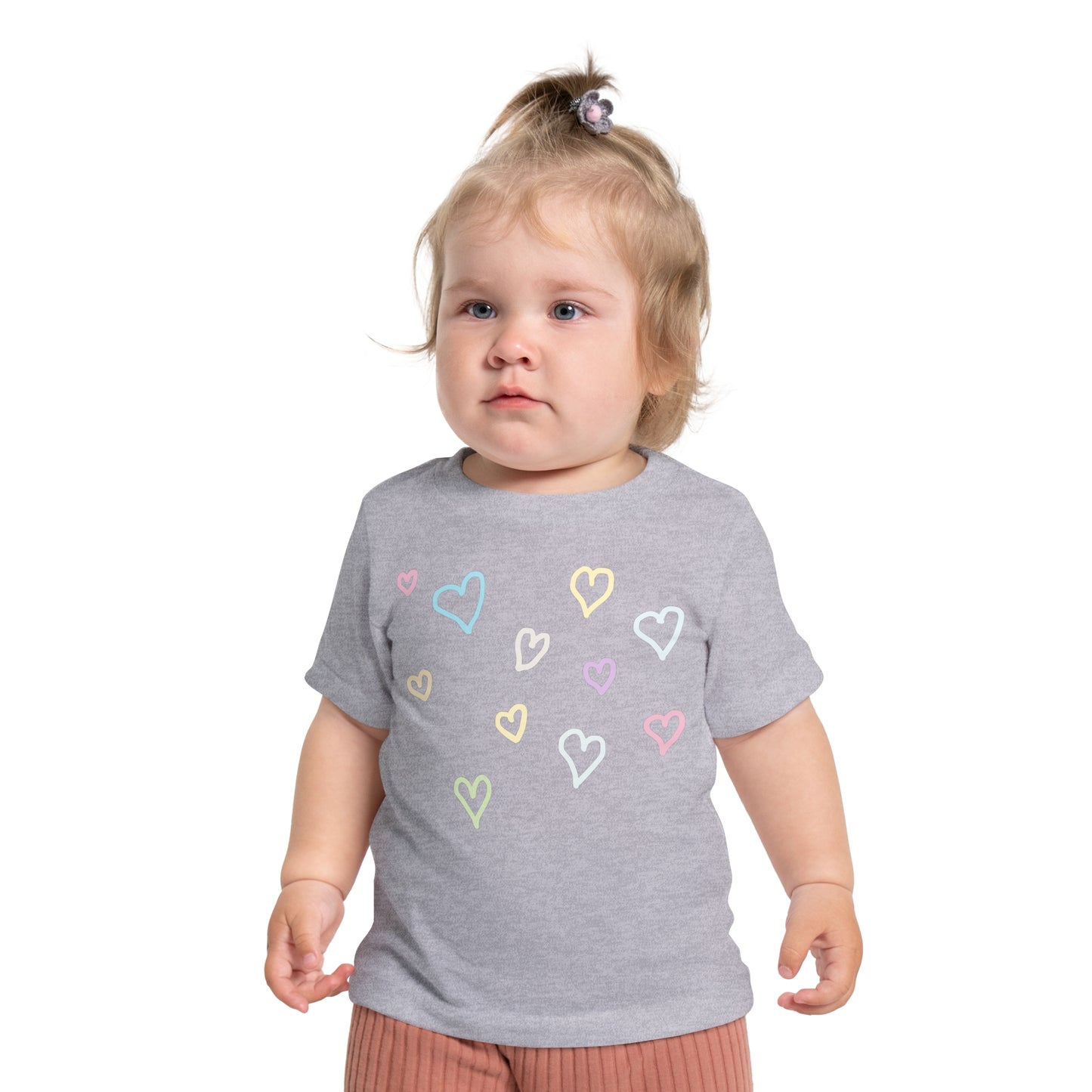 Pastel Hand Drawn Hearts Tee (Baby)
