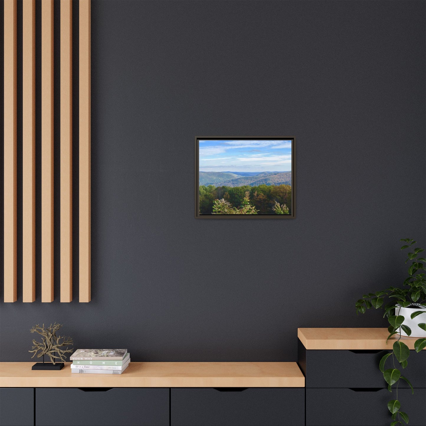 Canvas Print in Frame - Layered Mountainscape (original photograph by Kind River Studio)