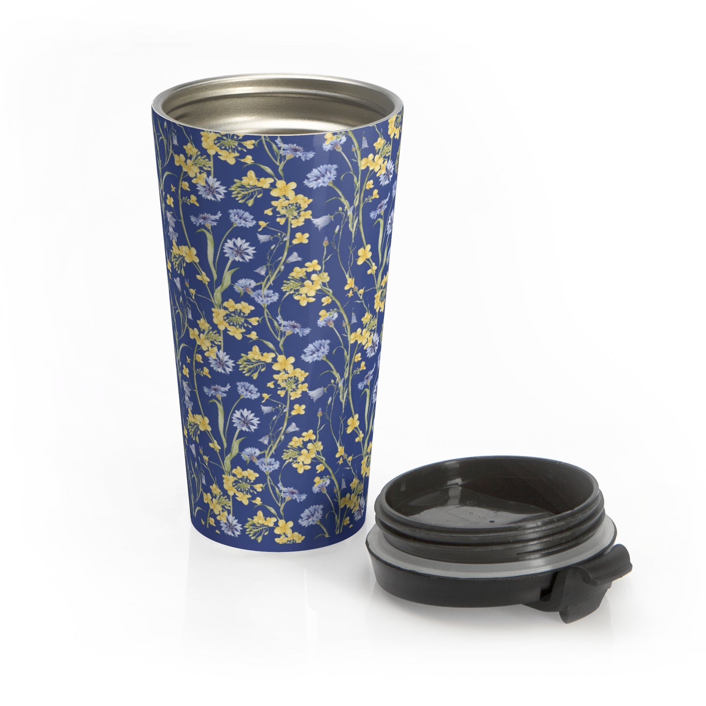 Blue & Yellow Wildflowers Travel Mug
