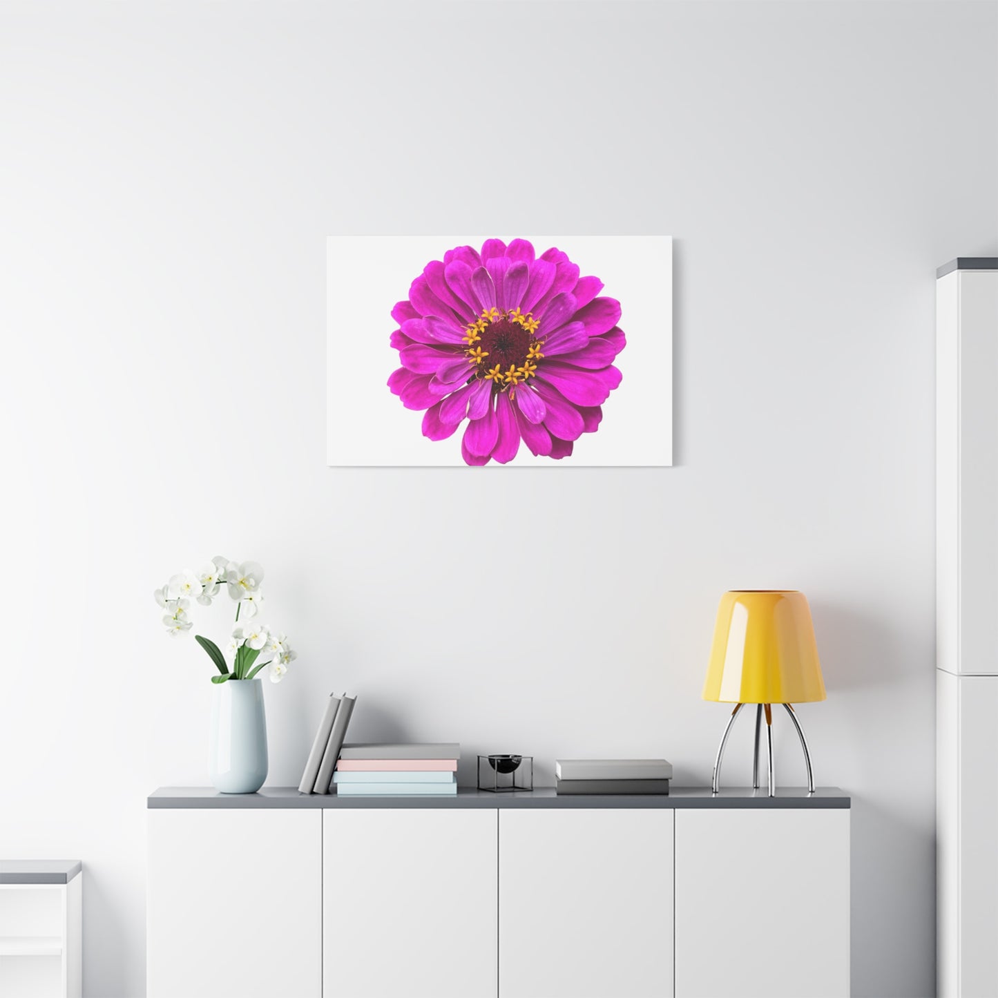 Canvas Print - One Purple Zinnia (original photograph by Kind River Studio)