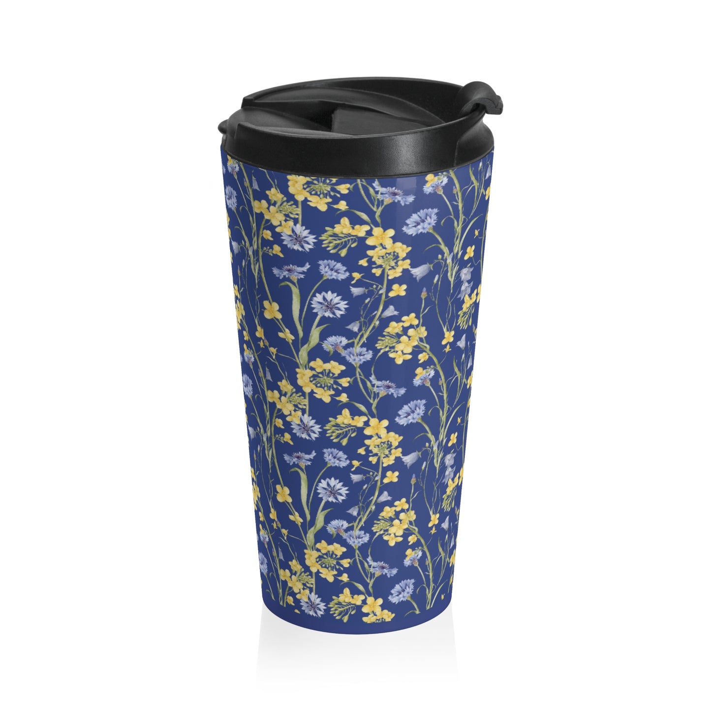 Blue & Yellow Wildflowers Travel Mug