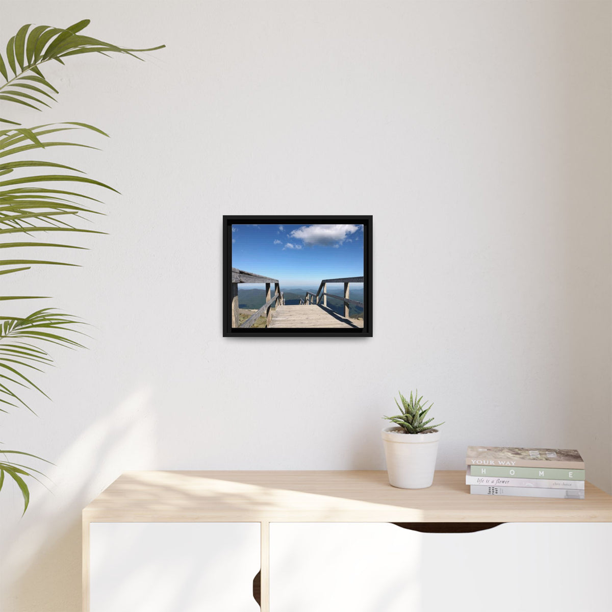 Quiet Descent Framed Matte Canvas Print