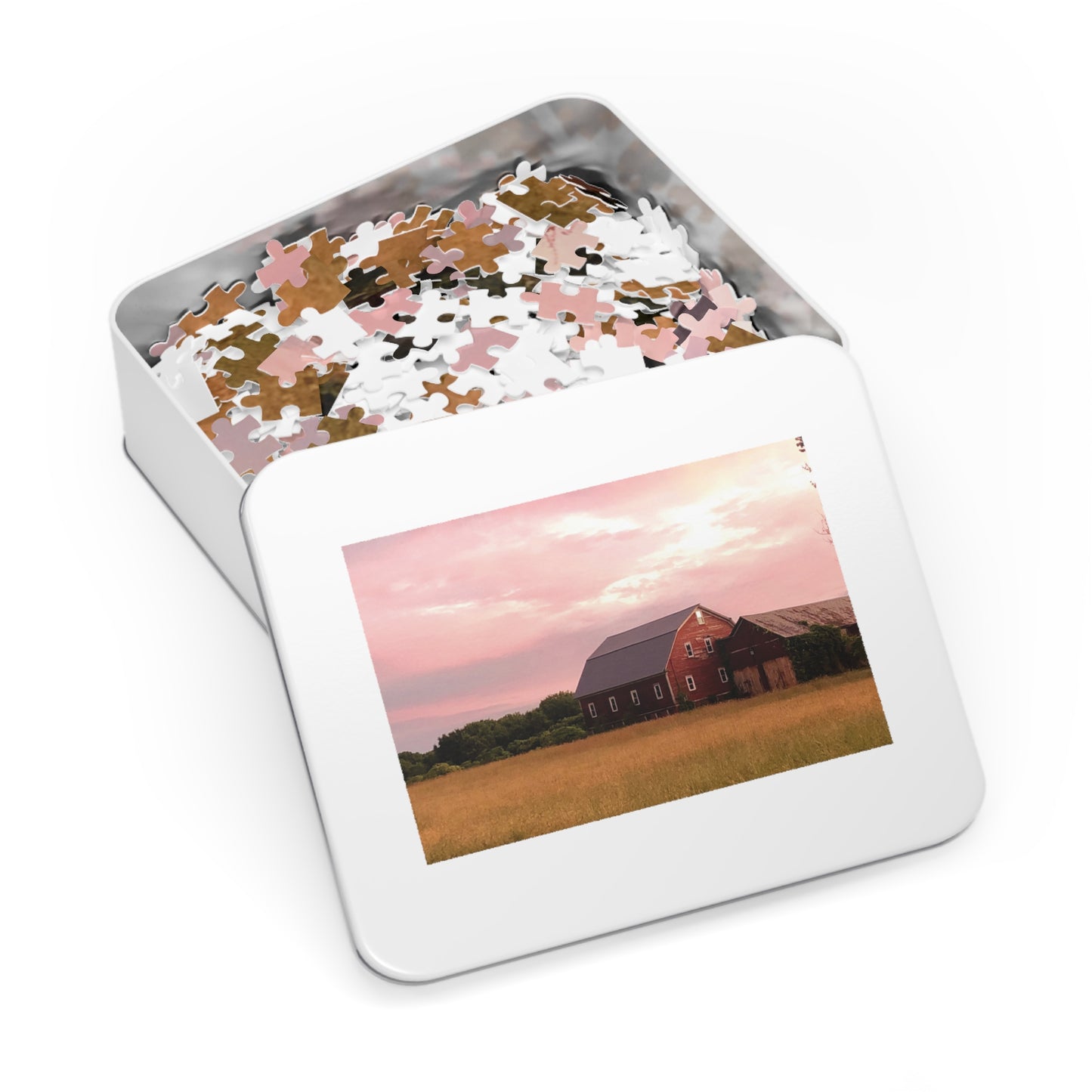 Jigsaw Puzzle (1000 pcs) - Red Barn at Dusk