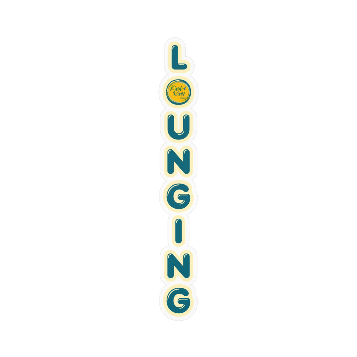 LOUNGING Vertical Vinyl Decal – Kiss-Cut Sticker