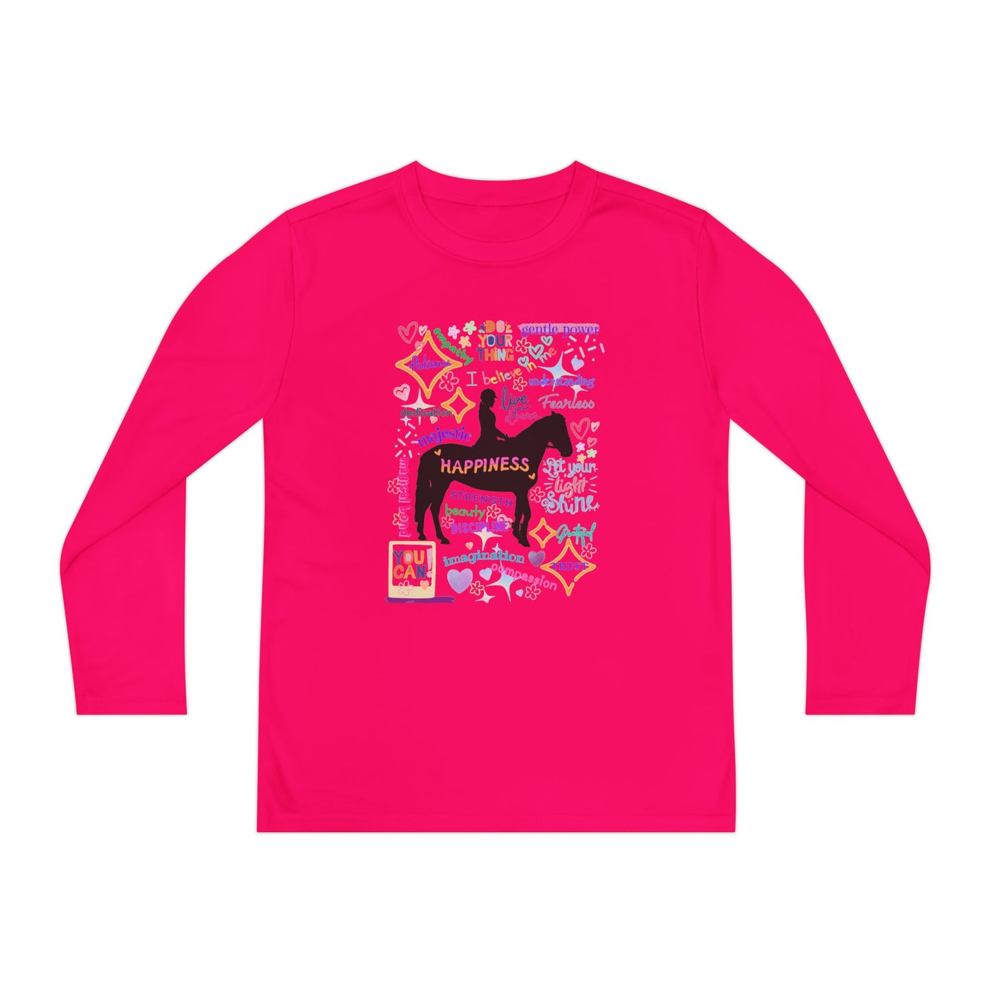 Tee - Long Sleeve (Youth) - Equestrian Positive Affirmations