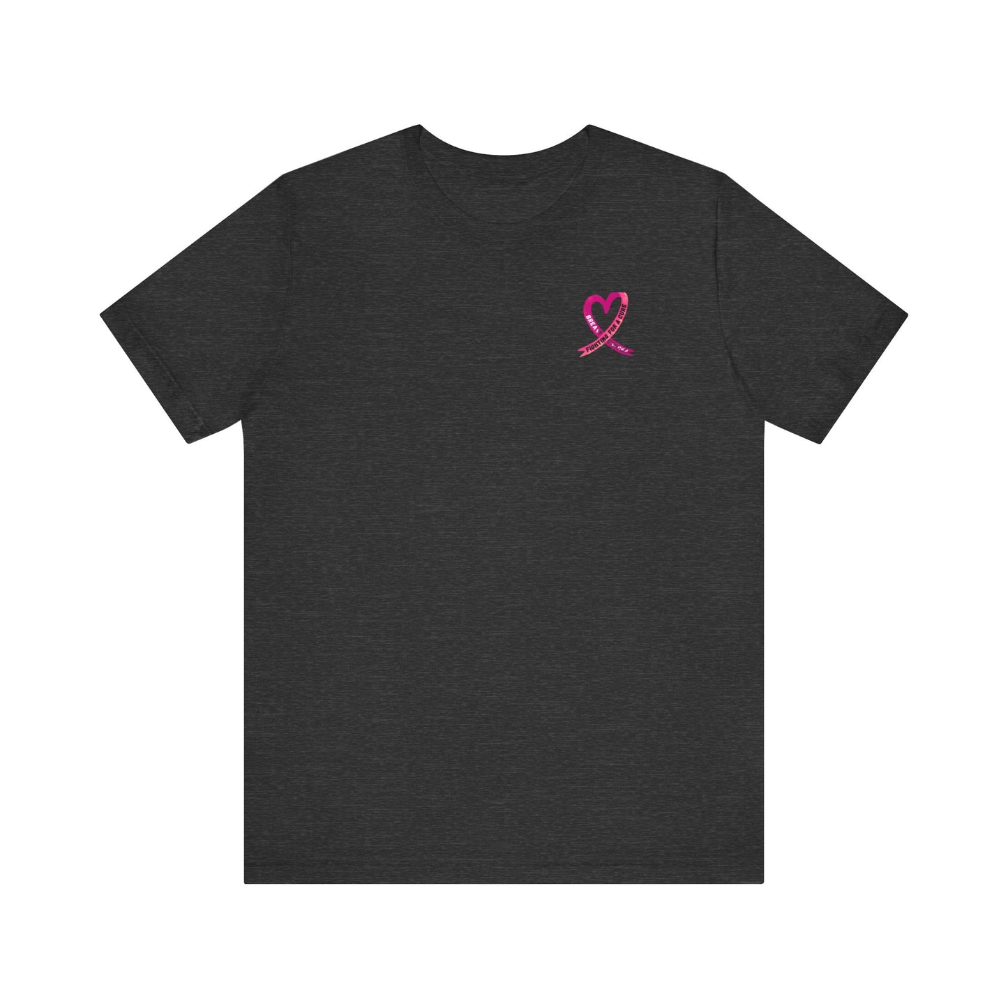 Tee - Short Sleeve (Adult) - Heart Ribbon Breast Cancer
