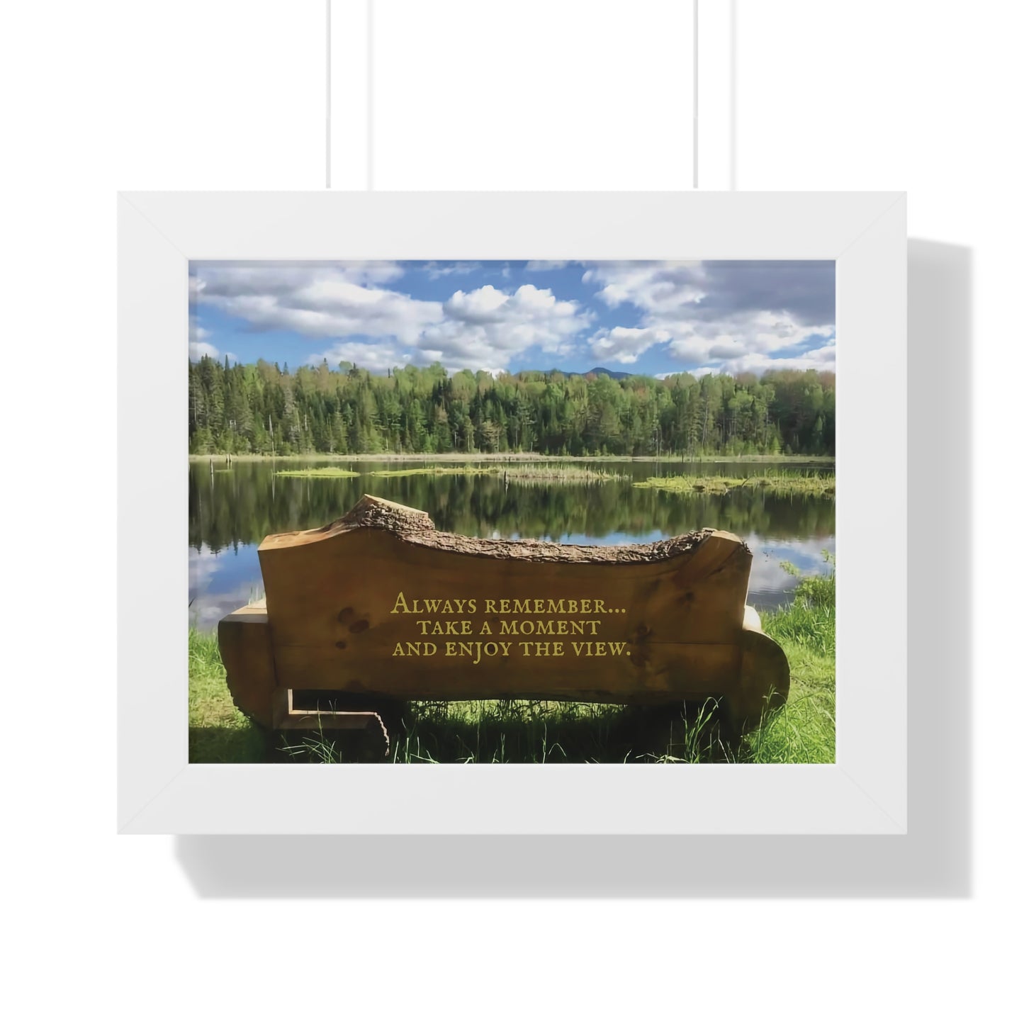 Poster Print in Frame - Bench View (original photograph by Kind River Studio)