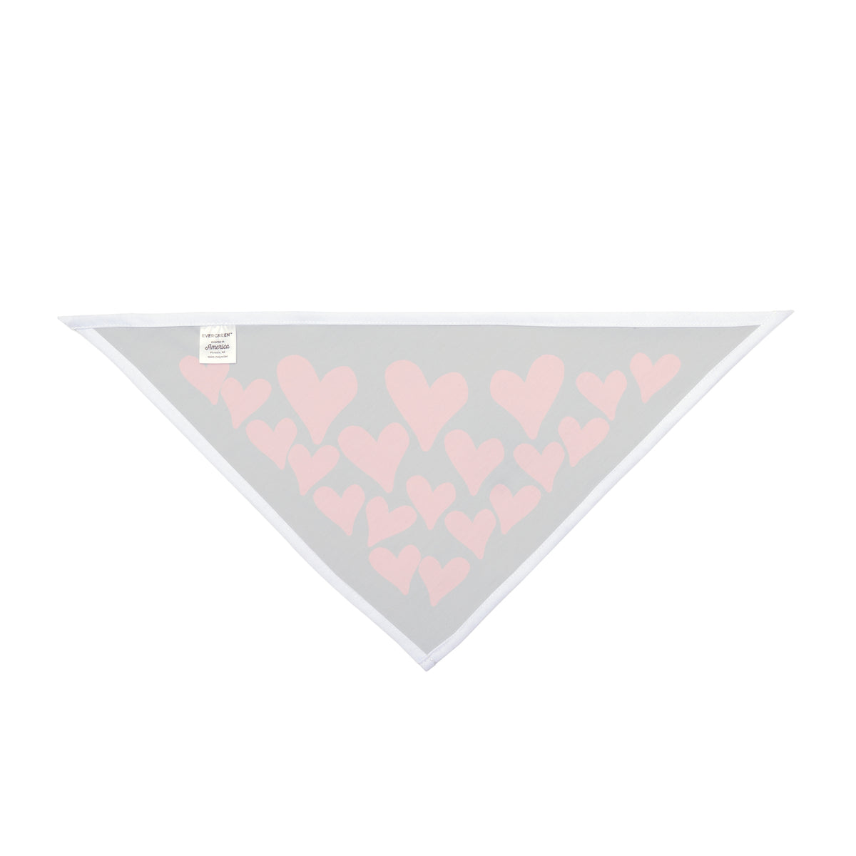 Hand Drawn Red Hearts Pet Bandana (single-sided)