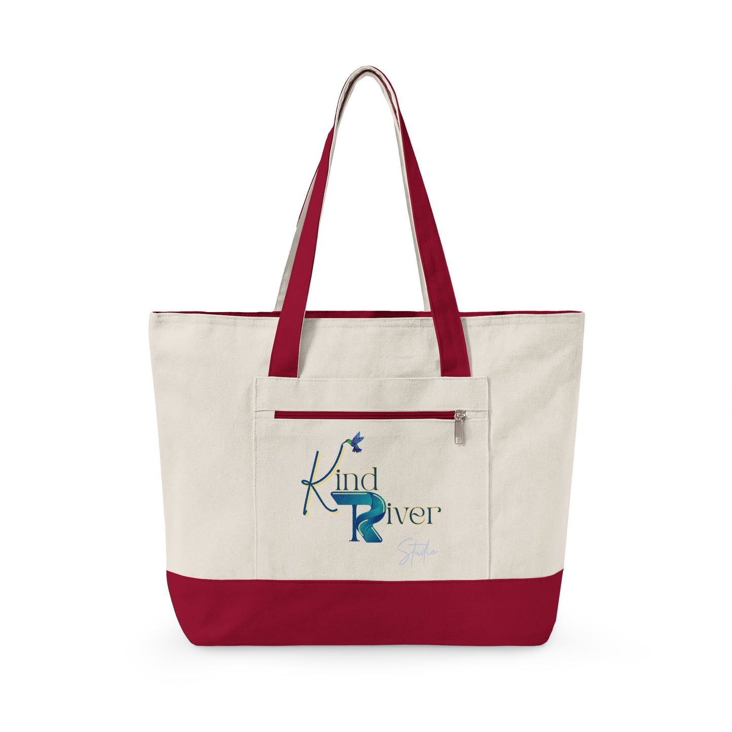 Wildflowers Zippered Canvas Tote